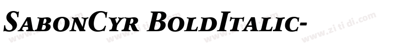 SabonCyr BoldItalic字体转换